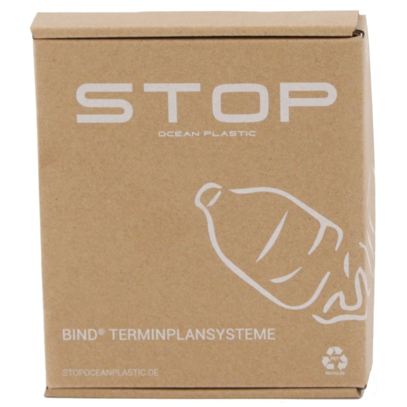 STOP weekplanner RPET CEBU, herbruikbaar, zwart, A7